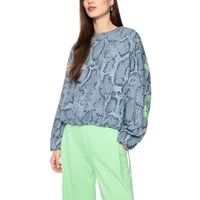 Marc Cain Sweatshirt Urban Haze Premium Damenmode mit Animal Print