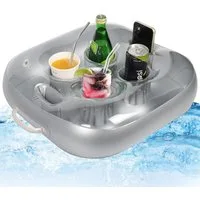 FELIXLEO Aufblasbares Bällebad Aufblasbarer Pool Getränkehalter, schwimmend für Party, Strand.