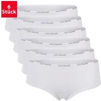 celodoro Panty Damen Panty Slip (6er Pack) mit Ziergummi & Schriftzug