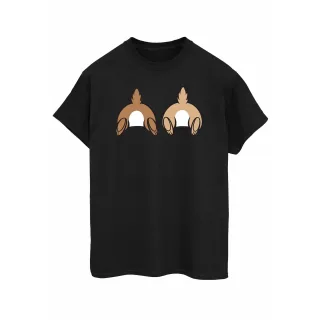 Disney - "Chip N Dale Backside Breast Print" T-Shirt für Damen (Schwarz)