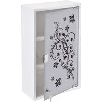 Spetebo Medizinschrank Metall Medizinschrank abschließbar inklusive 2 Schlüssel (Anzahl, 1-St., 50 x 30 cm) Wand Arzneischrank mit 3 Fächern