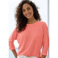 Vivance 3/4-Arm-Shirt mit sommerlicher Waffelstruktur aus bügelfreier Strickqualität