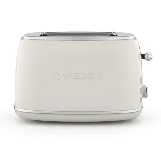 Sweiss Toaster, Beige, Metall, 54.8x12.9x22 cm, Küchengeräte, Toaster