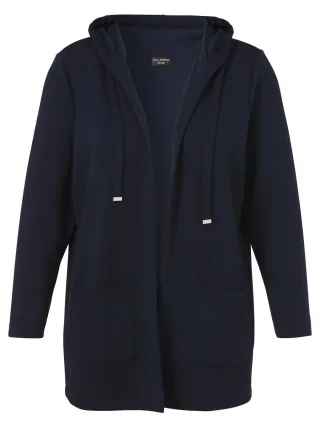 VIA APPIA DUE - Langarmstrickjacke mit Kapuze blau - Gr. - 44