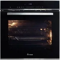KKT KOLBE Einbaubackofen Airfryer Backofen Elektroherd EB8017ED mit Heißluftfritteuse, mit 2-fach Teleskopauszug, DampfClean, Katalytische Platten, 60cm / Einbaubackofen / Heißluft / Kochmulde / Katalyse-Reinigung