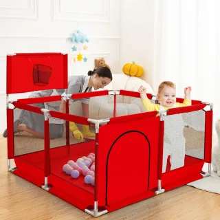 Comomy Baby Playpen, Indoor & Outdoor Kids Activity Center, Sturdy Safety Play Yard with Super Soft Breathable Mesh,Kid'
