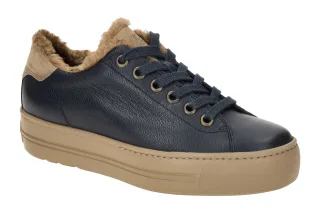 Paul Green Damen Winter Halbschuhe 5171-05 blau space/alpaca - Bequeme Schn?r...