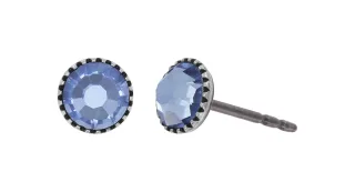 konplott - Ohrstecker - Black Jack blau/silver