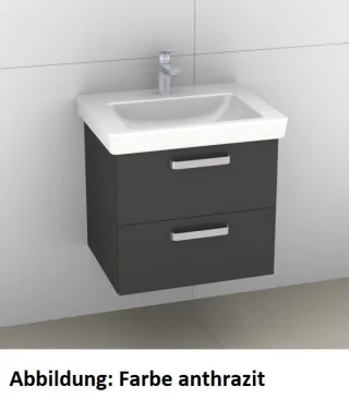 Artiqua 414 Waschtischunterschrank für Subway 2.0 7113F1 Oxid Hellgrau quer, 414-WU2L-V63-7183-721 414-WU2L-V63-7183-721