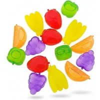 varivendo Eiswürfelform Bunte Kunststoff Eiswürfel Früchte, 30 Stück, wiederverwendbar, (Set 30-tlg), Eiswürfel Kühlsteine Partywürfel Kunststoffeiswürfel