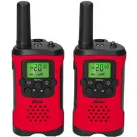 Lenco Walkie Talkie Alecto FR-115RD Walkie-Talkie-Set Rot Schwarz, Lange Standby-Zeit (bis zu 24 Stunden)