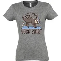 Youth Designz T-Shirt Official Yoga Damen Shirt mit lustigem Faultier Frontprint