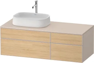 Duravit Zencha Konsolenwaschtischunterbau wandhängend Natur Eiche & Taupe Matt & Supermatt 1300x550x ZE4826030830000