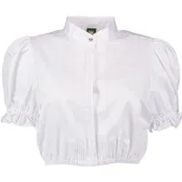 OS Trachten Trachtenbluse Zolaro Unterziehbluse, Stehkragen, 1/2-Arm, Biesen