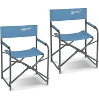 HOMECALL Regiestuhl Ultraleicht Klappstühle Faltbar Campingstuhl Gartenstuhl (Klappbare Rückenlehne, 2 St), bis 120kg, Rostfreier Aluminiumrahmen, Angenehme Polsterung