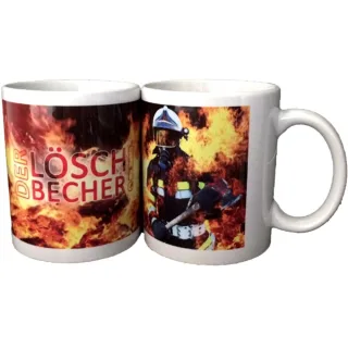 Feuerwehr Tasse "Löschbecher" mit heißem Motiv