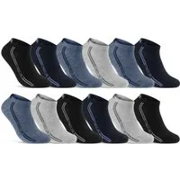 sockenkauf24 Sneakersocken 8, 12 oder 20 Paar Sneaker Socken SPORT (12-Paar) Socken Damen & Herren Sportsocken - WP