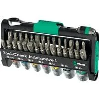 Tool-Check Automotive 1, Bit-Satz schwarz/grün, 38-teilig, inkl. 1/4" Bit-Ratsche