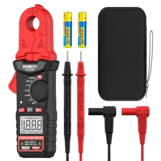 EU US Direct KAIWEETS KC200D Digital Clamp Meter Round Jaw 200A AC/DC 600V 2000 Counts CAT III 600V Magnetic Shielding M