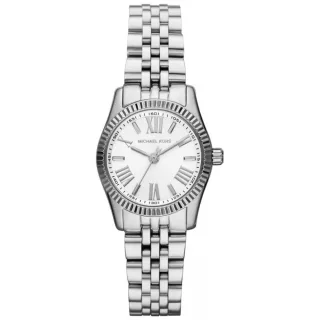 Michael Kors - Petite Lexington Damenarmbanduhr mit silbernem Zifferblatt