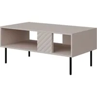 MIRJAN24 Couchtisch Lucca 100 (mit Regal), Füße aus Stahl