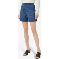 Imily Bela Jeansshorts Damen Shorts mit hohem Bund (Packung, 1-tlg., 1per-Pack) mit Taschen