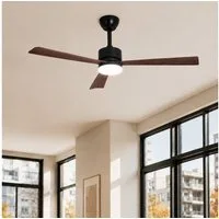 ZMH Deckenventilator 3/5 Flügeln Leise Dimmbare 2-in-1 Ventilator Lampe mit Fernbedienung, 3 Farbtemperaturen, Sechs einstellbar, Speicherfunktion