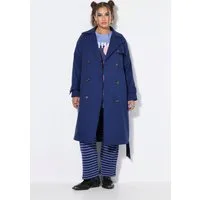 Studio Untold Wintermantel Trenchcoat leicht oversized Revers Bindegürtel