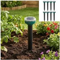 Casativo Vibrations-Tierabwehr Solar Maulwurf&Wühlmaus Vertreiber im Set pro Erdspieß ca. 30 m IP44, 8-tlg., Solar, chemiefrei, IP44, 30 m/700 m² je Spieß, als 4er/8er/16er Set