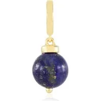Cavill Kettenanhänger Cavill Lapislazuli Anhänger 3,99 ct, 8 mm, vergoldet 925 Silber (1-tlg)
