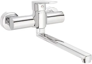 Neuesbad Serie 100 Wandmontage Spültischarmatur, Chrom NB1DEBUT080M1