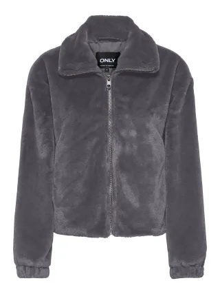 ONLY - ONLDANA SOL FAUX FUR JACKET CC OTW Blackened Pearl - Gr. - L
