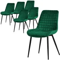 ML-DESIGN Polsterstuhl Esszimmerstühle mit Rückenlehne moderne Design Lounge mit Metallbeinen (6 St), Wohnzimmerstuhl Esstischstühle 6er Set Küchenstuhl Samt