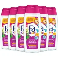 FA Duschgel Kids fantastische Unterwasserwelt süßer Beeren-Duft, 6x 250 ml, Vegan, Social Plastic