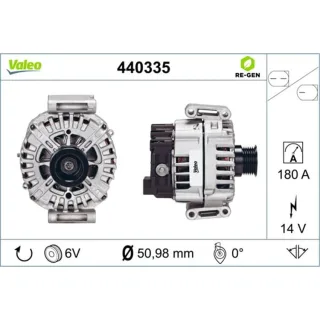Valeo Generator  180A Mercedes C-Klasse E-Klasse Glk-Klasse 440335