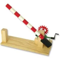 matches21 HOME & HOBBY Bahnübergang Holz Bausatz Kinder Holzbaukasten