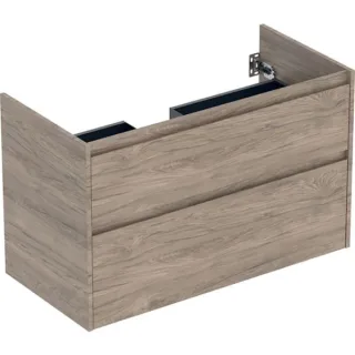 Geberit Ersatzteile Unterschrank für Möbelwaschtisch, 2 Schubladen B:100cm, Nussbaum, 246353JR1 246353JR1