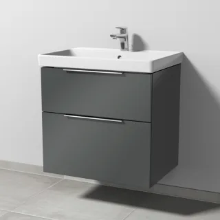 Sanipa 3way Waschtischunterbau zu Villeroy & Boch Avento Waschtisch mit 2 Auszügen, Anthrazit-Glanz UF62279