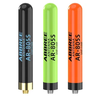 ABBREE AR805S Plus Handheld Radio Antenna 8cm SMA Female UV Dual Band 2.5dBi Gain Signal Enhancement Thumb Antenna