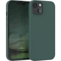 EAZY CASE Handyhülle für Apple iPhone 14 Hülle Silikon 6,1 Zoll, Silikon Schutzhülle mit Kameraschutz kratzfest bumper Grün / Nachtgrün