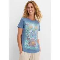bonprix T-Shirt Regular Fit, Kurzarm, aus Baumwolle, mit farbenfrohem Print