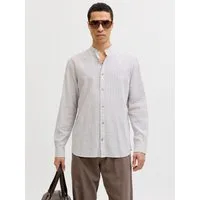Jack & Jones Langarmhemd JJESUMMER LINEN BLEND BAND SHIRT L/S SN Baumwollmischung, regular fit