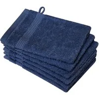 Dyckhoff Waschhandschuh Planet, (Set, 6-St), 450 g/m², aus reiner Baumwolle, trocknergeeignet