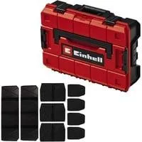 Systemkoffer E-Case S-F incl. dividers, Werkzeugkiste schwarz/rot, mit Trennelementen