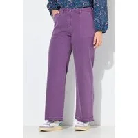 Ulla Popken 5-Pocket-Jeans Colorjeans Mary Fransensaum gerades Bein