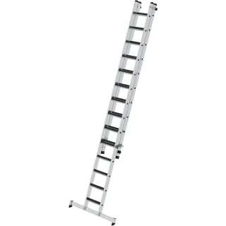 Munk Stufen-Schiebeleiter 2-teilig mit nivello-Traverse und clip-step R13 - 040679
