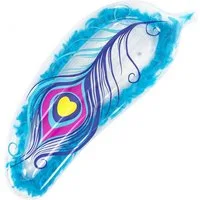 Bestway Badeinsel Flirty Feather, (Packung, 1-St., 183 x 70 x 18 cm), Mit bunten Federn gefüllt