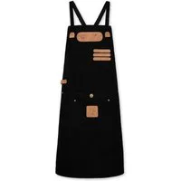 BLACK FOREST FOX Grillschürze Canvas Arbeitsschürze, Grillschürze BBQ Kochschürze Art & Comfort in, ART Schwarz
