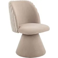 HELA Esszimmerstuhl BARI I Drehstuhl (Set, 1 St), 360° drehbar, Polsterfuß, Materialkombi, Außen Felloptik Innen Velvet