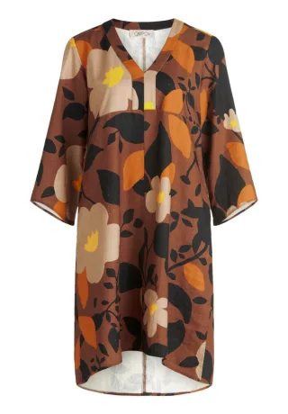 CARTOON - Kleid mit floralem Muster braun - Gr. - 38